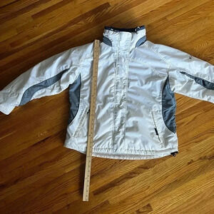 White and purple 2 in 1 jacket